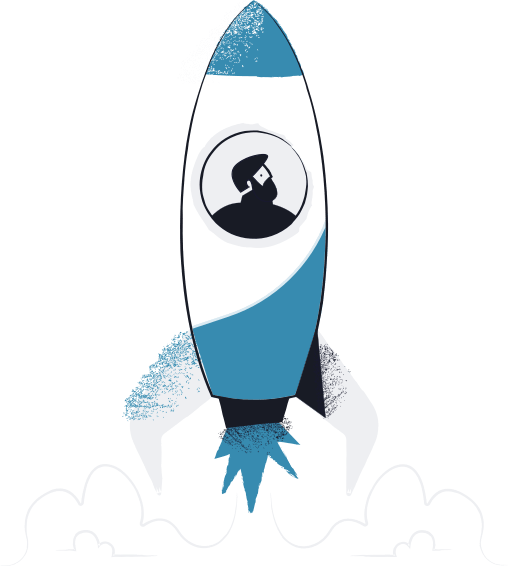 Homem dentro de foguete em lançamento